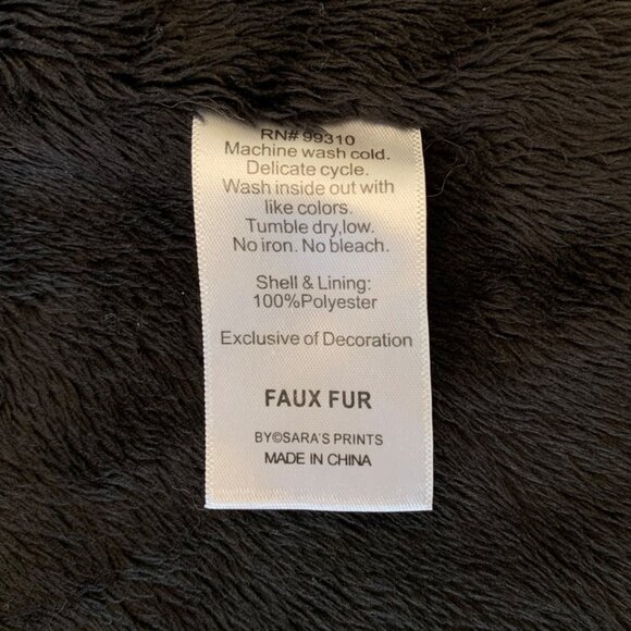 WIDGEON Hooded Faux Fur Vest Girls 5 5T Gray Soft Cozy Plush Zip-Up EUC Hood - Picture 7 of 7